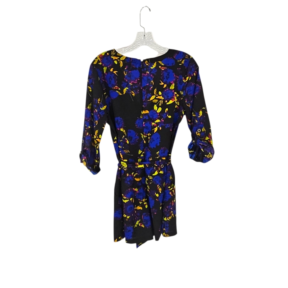 Yumi Kim Liz Romper In Midnight Casdade Purple & Blue Floral Print - Picture 4 of 10